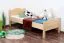Kinderbett 80 x 200 cm | Massivholz: Buche | Natur Lackiert Abbildung