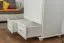 Kleiderschrank | 2 Drehtüren | 2 Schubladen | 1 Fach | mit Kleiderstange | 90 cm breit | Massivholz | Farbe: Weiß Abbildung