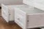 Kleiderschrank | 2 Drehtüren | 2 Schubladen | 1 Fach | mit Kleiderstange | 90 cm breit | Massivholz | Farbe: Weiß Abbildung