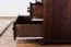 Kleiderschrank | 3 Drehtüren | 2 Schubladen | 5 Fächer | mit Kleiderstange | 135 cm breit | Massivholz | Farbe: Walnussfarben Abbildung