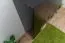 Kleiderschrank | 4 Drehtüren | 2 Schubladen | 8 Fächer | mit 2 Kleiderstangen | 210 cm breit | Farbe: Walnuss / Schwarz Abbildung