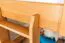 Hochbett für Kinder 140 x 200 cm | Massivholz: Buche | Natur Lackiert | umbaubar in Einzelbett | Premium-Qualität | inkl. Rollrost Abbildung