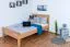 Bettrahmen für Kinder / Kinderbett 120 x 200 cm | Massivholz: Buche | Natur | besonders hohe Qualität Abbildung