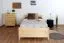 Kinderbett 100 x 200 cm | Massivholz: Kiefer | Natur Lackiert Abbildung