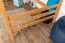 Hochbett für Kinder 140 x 200 cm | Massivholz: Buche | Natur Lackiert | umbaubar in Einzelbett | Premium-Qualität | inkl. Rollrost Abbildung