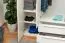 Großer Kleiderschrank | 6 Drehtüren | 4 Schubladen | 8 Fächer | mit 4 Kleiderstangen | 277 cm breit | Farbe: Weiß Abbildung