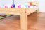 Bettrahmen für Kinder / Kinderbett 90 x 200 cm | Massivholz: Kiefer | Natur Lackiert Abbildung