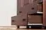 Kleiderschrank | 3 Drehtüren | 2 Schubladen | 5 Fächer | mit Kleiderstange | 135 cm breit | Massivholz | Farbe: Walnussfarben Abbildung