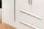 Großer Kleiderschrank | 6 Drehtüren | 4 Schubladen | 8 Fächer | mit 4 Kleiderstangen | 277 cm breit | Farbe: Weiß Abbildung