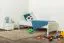 Bettrahmen für Kinder / Kinderbett 80 x 200 cm | Massivholz: Kiefer | Weiß Lackiert Abbildung