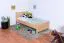 Kinderbett 90 x 200 cm | Massivholz: Buche | Natur Lackiert Abbildung