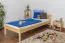 Bettrahmen für Kinder / Kinderbett 90 x 200 cm | Massivholz: Kiefer | Natur Lackiert Abbildung