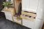 114 cm breiter Kleiderschrank mit 5 Türen, 12 Fächern und 2 Schubladen | Farbe: Beige | Tiefe: 36 cm Abbildung