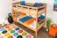 Stockbett für Jugendliche 90 x 200 cm | Massivholz: Buche | Natur Lackiert | umbaubar in 2 Einzelbetten | inkl. Rollroste Abbildung