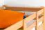 90 x 200 cm Etagenbett mit Stauraum / 2 Schubladen für Jugendliche Massivholz: Buche | Natur Lackiert | umbaubar in 2 Einzelbetten | Premium-Qualität | inkl. Rollroste Abbildung