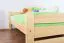 Bettrahmen für Kinder / Kinderbett 100 x 200 cm | Massivholz: Kiefer | Natur Lackiert Abbildung