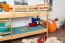 Stockbett für Jugendliche 90 x 190 cm | Massivholz: Buche | Natur Lackiert | umbaubar in 2 Einzelbetten | inkl. Rollroste Abbildung