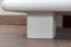 Schmaler Kleiderschrank | 2 Drehtüren | 2 Schubladen | 4 Fächer | mit Kleiderstange | 80 cm breit | Massivholz | Farbe: Weiß Abbildung