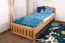 Kinderbett 100 x 200 cm | Massivholz: Eiche | Natur Lackiert Abbildung