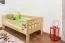 Kinderbett 90 x 200 cm | Massivholz: Kiefer | Natur Lackiert Abbildung