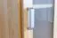 Schmaler 40 cm breiter Kleiderschrank mit 1 Tür, 4 Fächern und 2 Schubladen aus Massiv-Holz | Farbe: Natur | Tiefe: 50 cm Abbildung