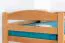 90 x 200 cm Etagenbett mit Stauraum / 2 Schubladen für Jugendliche Massivholz: Buche | Natur Lackiert | umbaubar in 2 Einzelbetten | Premium-Qualität | inkl. Rollroste Abbildung