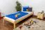 Bettrahmen für Kinder / Kinderbett 90 x 200 cm | Massivholz: Kiefer | Natur Lackiert Abbildung
