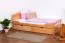 Bettrahmen für Kinder / Kinderbett 90 x 200 cm | Massivholz: Buche | Natur Lackiert | inkl. 2 Schubladen und Lattenrost | besonders hohe Qualität Abbildung