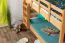 Stockbett für Jugendliche 90 x 190 cm | Massivholz: Buche | Natur Lackiert | umbaubar in 2 Einzelbetten | inkl. Rollroste Abbildung