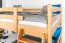 Etagenbett für Kinder 140 x 190 cm | Massivholz: Buche | Natur Lackiert | umbaubar in 2 Einzelbetten | inkl. Rollroste Abbildung