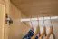Kleiderschrank | 1 Drehtür | mit Kleiderstange | 47 cm breit | Massivholz | Farbe: Natur Abbildung