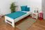 Kinderbett 90 x 200 cm | Massivholz: Buche | Weiß Lackiert Abbildung