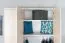 Kleiderschrank | 3 Drehtüren | 3 Schublade | 7 Fächer | mit Kleiderstange | 126 cm breit | Farbe: Weiß Abbildung
