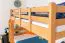 Stockbett für Jugendliche 90 x 200 cm | Massivholz: Buche | Natur Lackiert | umbaubar in 2 Einzelbetten | inkl. Rollroste Abbildung