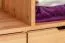 Kleiderschrank | 2 Drehtüren | 6 Fächer | 2 Schubladen | mit Kleiderstange | 90 cm breit | Massivholz | Farbe: Natur Abbildung