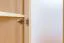 Schmaler 40 cm breiter Kleiderschrank mit 1 Tür, 4 Fächern und 2 Schubladen aus Massiv-Holz | Farbe: Natur | Tiefe: 50 cm Abbildung
