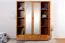162 cm breiter Kleiderschrank mit 4 Türen, 8 Fächern und 3 Schubladen aus Massiv-Holz | Farbe: Erle | Tiefe: 60 cm Abbildung