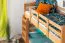 Stockbett für Jugendliche 90 x 190 cm | Massivholz: Buche | Natur Lackiert | umbaubar in 2 Einzelbetten | inkl. Rollroste Abbildung