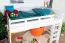 Hochbett für Kinder 120 x 190 cm | Massivholz: Buche | Weiß Lackiert | umbaubar in Einzelbett | Premium-Qualität | inkl. Rollrost Abbildung