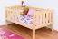 Kinderbett 90 x 160 cm | Massivholz: Kiefer | Natur Lackiert Abbildung