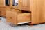 162 cm breiter Kleiderschrank mit 4 Türen, 8 Fächern und 3 Schubladen aus Massiv-Holz | Farbe: Erle | Tiefe: 60 cm Abbildung
