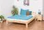 Bett Kiefer massiv 160 x 200 cm Natur Abbildung