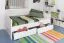 Weißes Buche Bett mit Schubladen 90 x 200 cm Weiß massiv Abbildung