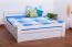 Buche Schubladenbett Bettgestell 160 x 200 cm Weiß Abbildung