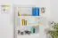 Regal, Küchenregal, Wohnzimmerregal, Bücherregal - 100 cm breit, Kiefer Holz-Massiv, Farbe: Weiß Abbildung