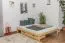 Kiefer Massivholz Bettgestell 160 x 200 cm Natur Abbildung