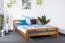 Holzbett 160 x 200 cm Kiefer massiv Braun mit Lattenrost Abbildung
