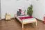 Holzbett 90 x 200 cm Kiefer massiv Natur mit Lattenrost Abbildung