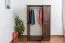 Vollholz-Kleiderschrank, Farbe: Nuss 190x120x60 cm Abbildung