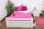 Bettgestell Buche 120 x 200 cm Weiß Abbildung